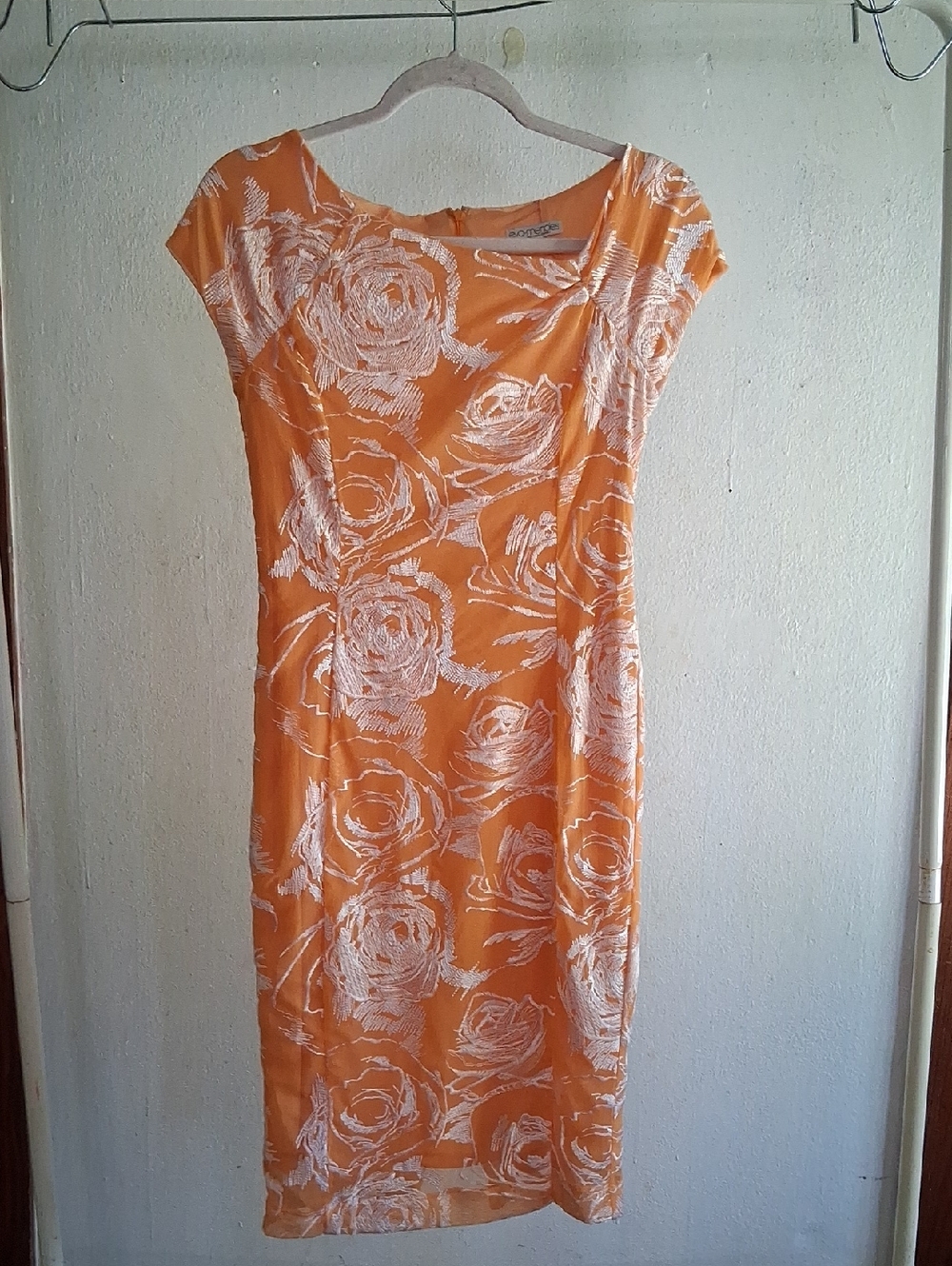 Eva Mendes New York & Company Floral Orange Summer Dress